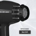 VEGA Professional Pro Dry 2000 Hair Dryer with Diffuser - Black (VPVHD-13) - Image 7