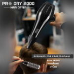 VEGA Professional Pro Dry 2000 Hair Dryer with Diffuser - Black (VPVHD-13) - Image 9