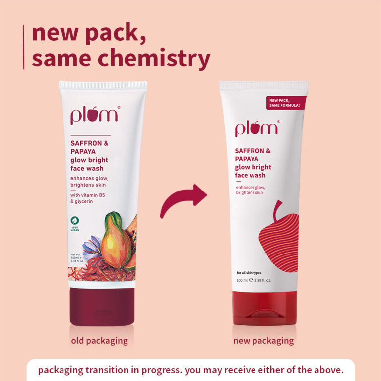 Plum Saffron & Papaya Glow Bright Face Wash 100ml - image 2