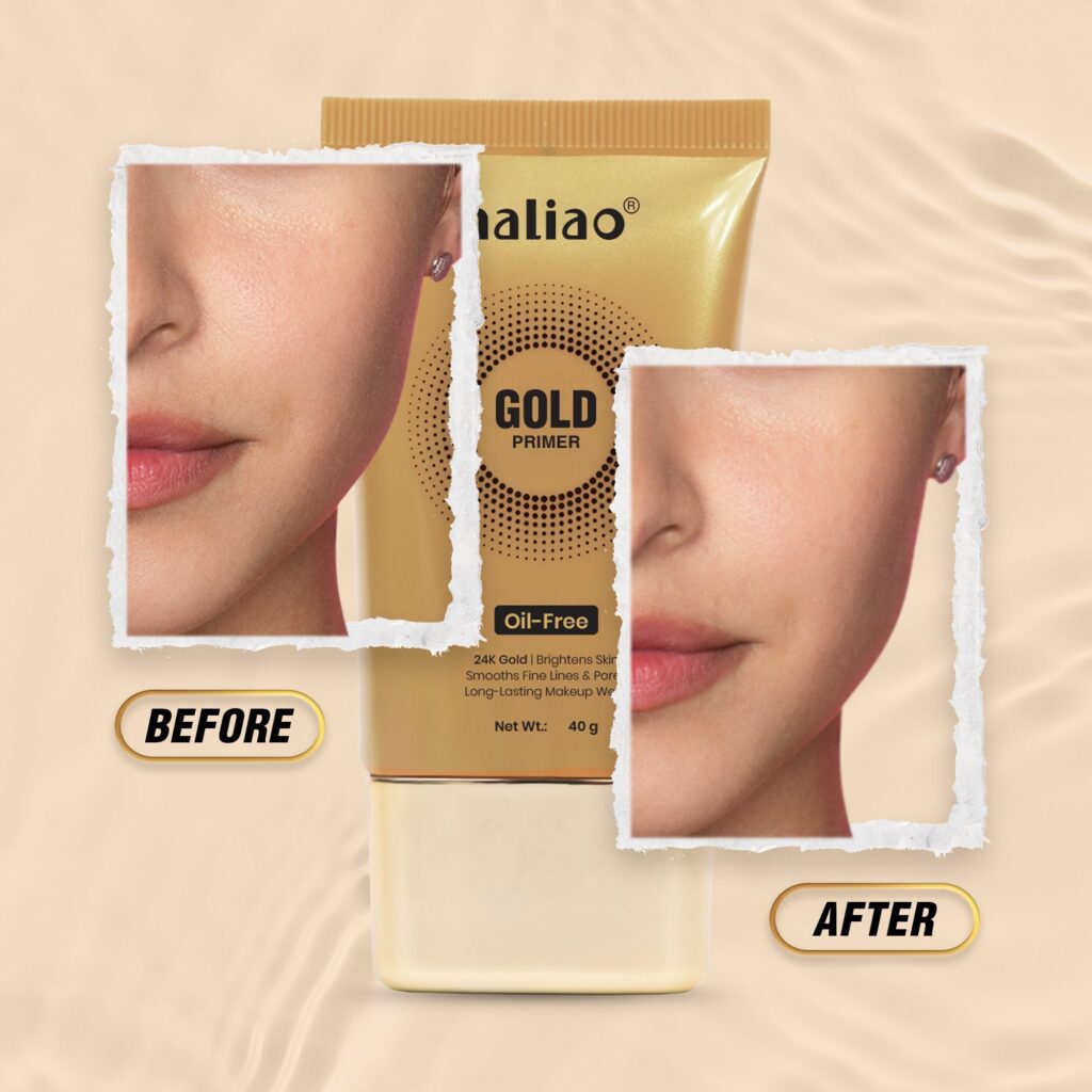 Maliao 24K Gold gel Primer l Minimizes pores & Radiant Finish With Gold - image 2