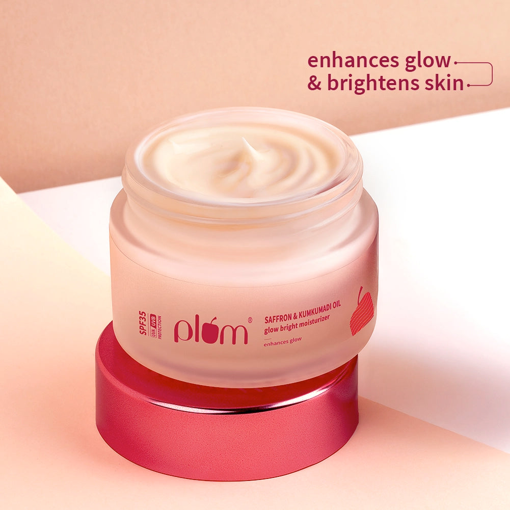 Plum Saffron & Kumkumadi Oil Glow Bright Moisturizer SPF 35 50g
