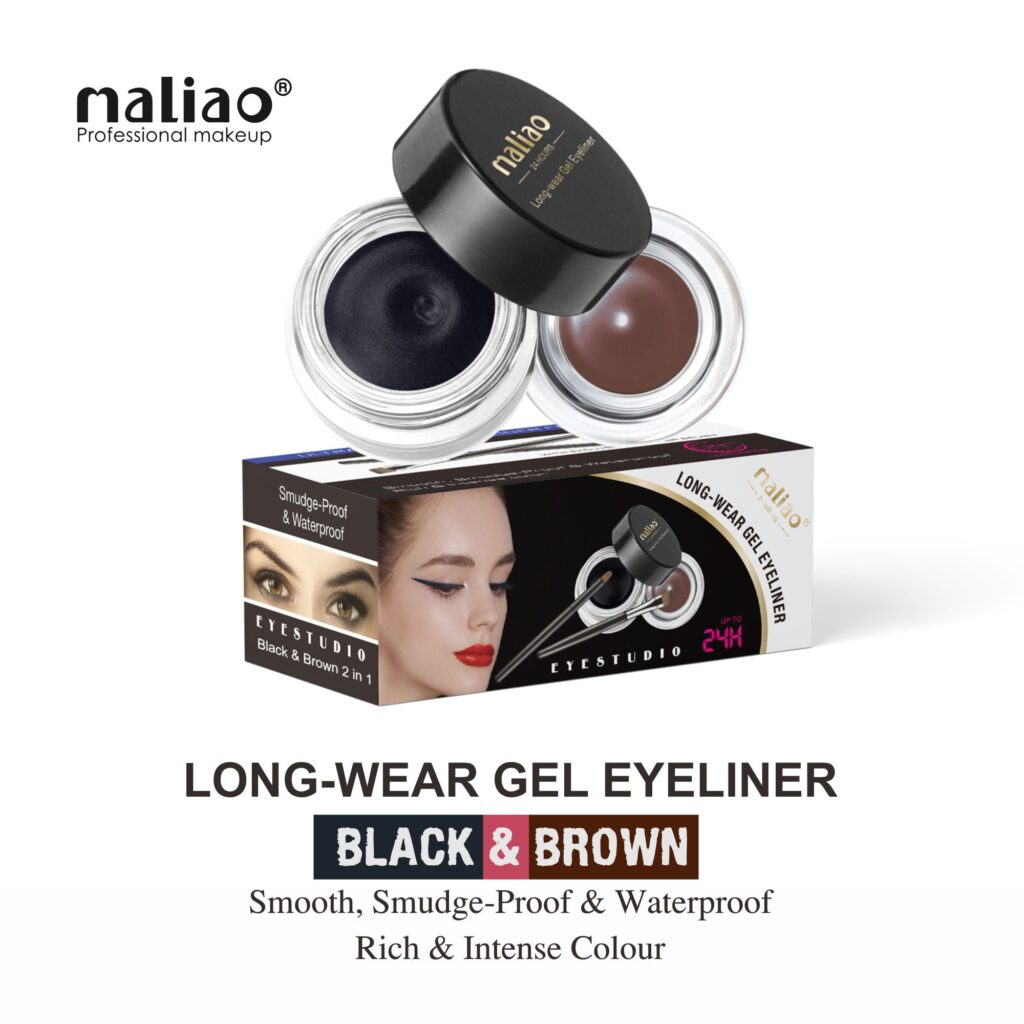 Maliao black and brown gel eyeliner kit