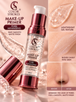 COLOR STROKES primer gel texture and pore minimising infographic